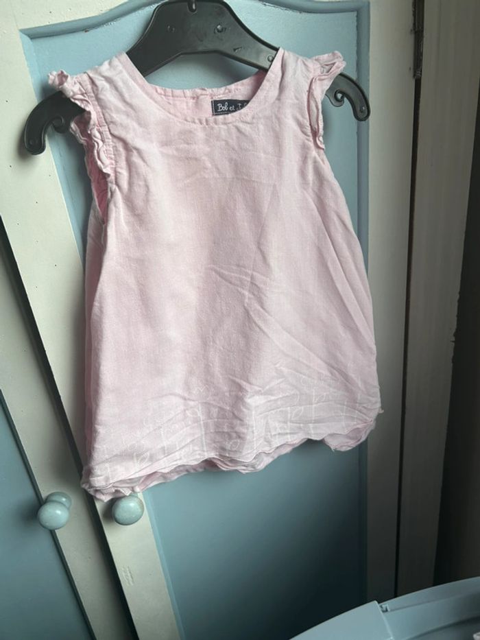 Robe rose , bob et Julie , 12 mois