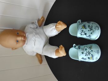 Claquettes de plage garçon pointure 24 – bleu, motif bateau
