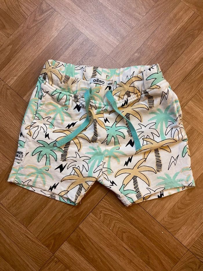 Short avec motifs en palmiers taille 18 mois Gémo