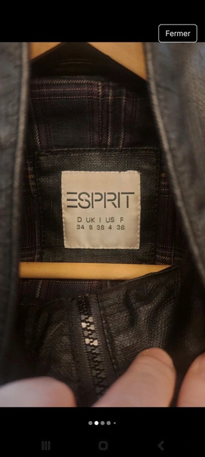 Veste impermeable noire doublé  Esprit fr 36 - photo numéro 2