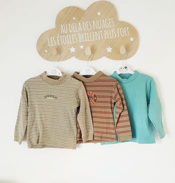 🦎 Lot de 3 t-shirt à col montant - Kiabi - 3 ans 🦎