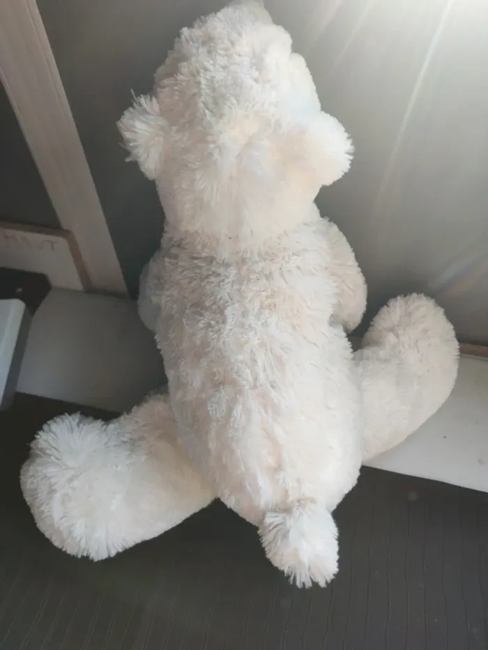 Grosse peluche ours blanc 45 cm - photo numéro 4