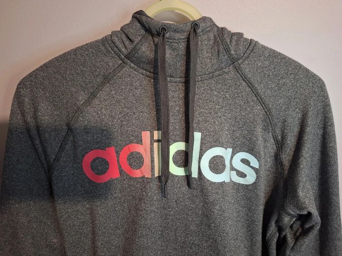 Sweat à capuche adidas vintage noir - taille M - photo numéro 2