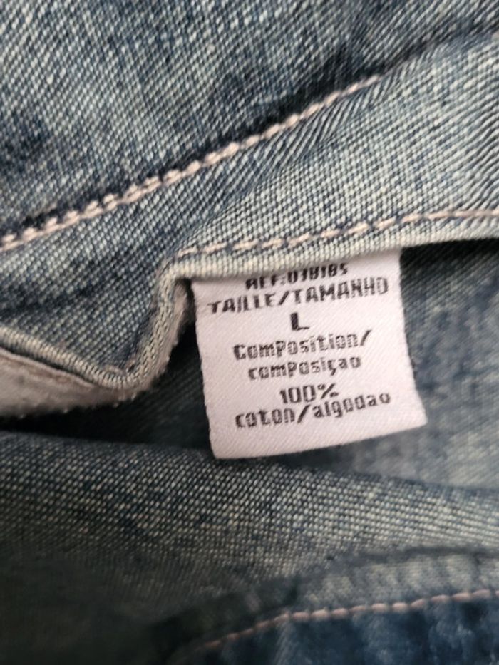 Superbe veste en jeans taille L. - photo numéro 4