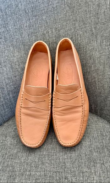 💜 Mocassins marron Camel en cuir loafers taille 42 neuf 💜