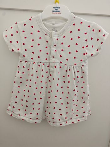 Robe coeurs body intégré petit bateau 