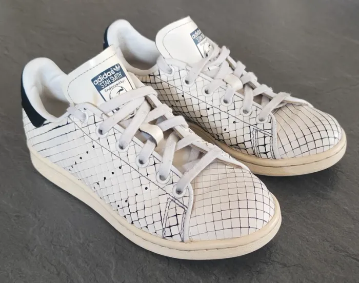 Adidas Stan Smith femme blanches et bleues