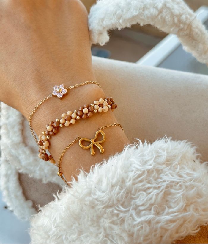 Bracelets fleurs marron 🤎