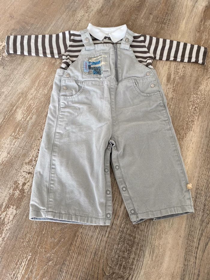 Ensemble 2 pièces bébé garçon Noukie’s salopette et polo - photo numéro 2