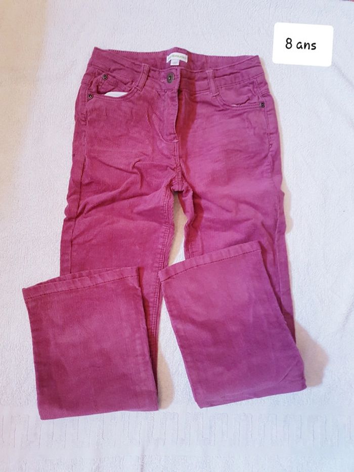 Pantalon velour vertbaudet 8 ans
