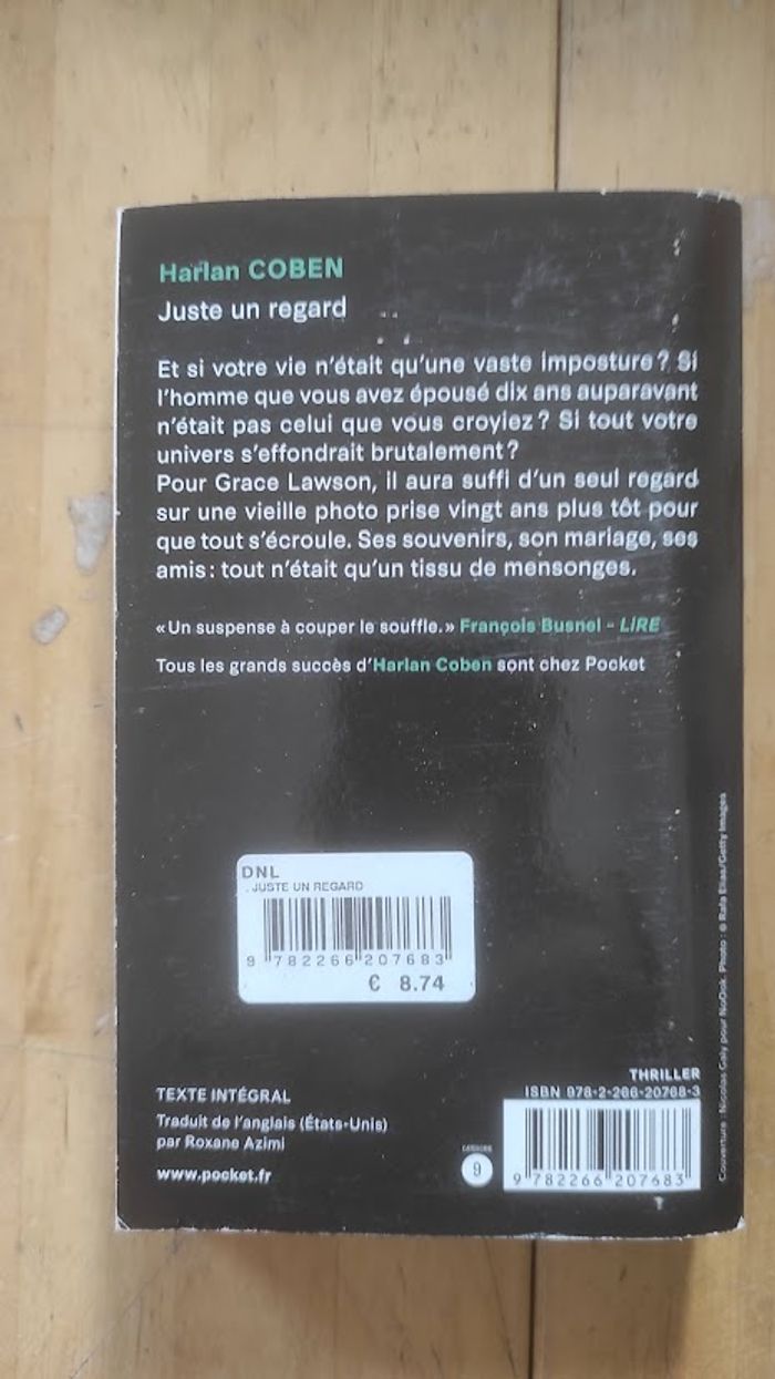 Juste un regard Harlan Coben Pocket 2024 - photo numéro 3