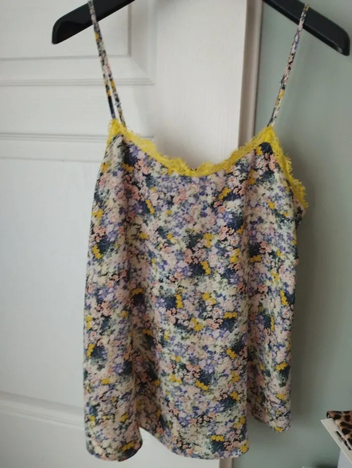 Débardeur en satin fleuri Promod S