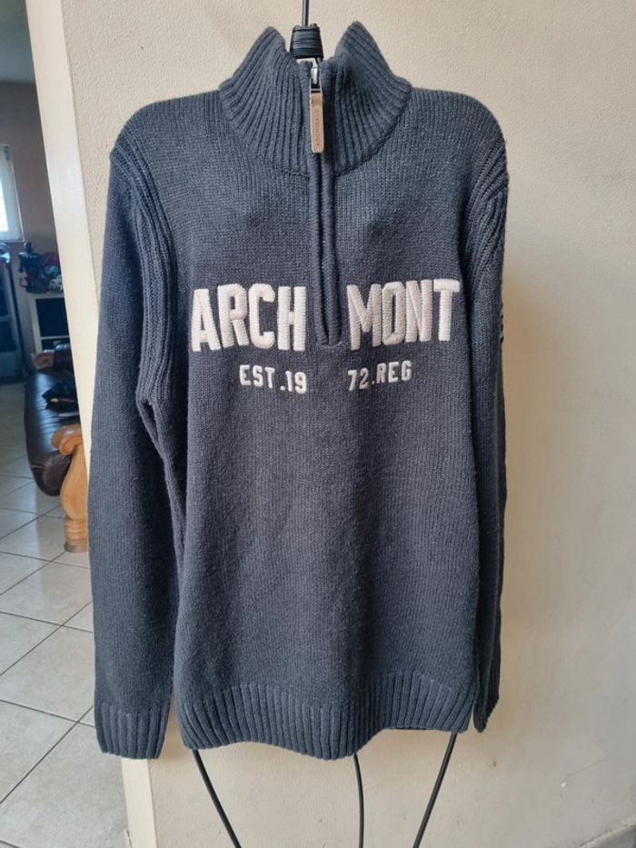 Pull gris foncé avec tirette Archibald Beebs by Kiabi