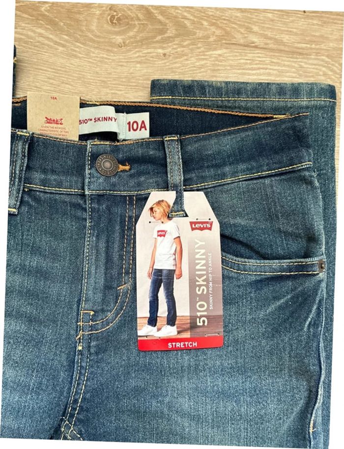 Jean Levis 510 skinny 10 ans bleu délavé neuf - photo numéro 6