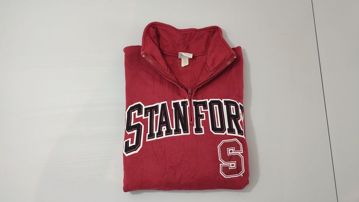 Vêtement homme Sweat zippé 1/4 Haut de sport rouge Champion taille L #Retrostreet