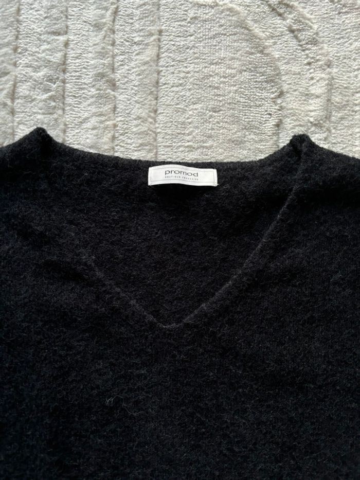 Sweat-shirt / pull long / tunique gris foncé - photo numéro 3