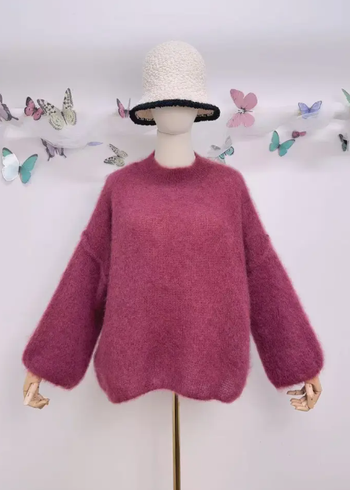 Pull - Framboise - Fluffy - Cocooning - Automne