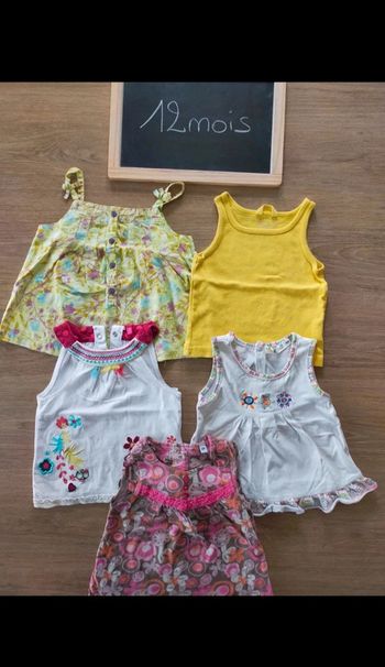 Débardeurs/tuniques fille taille 12mois