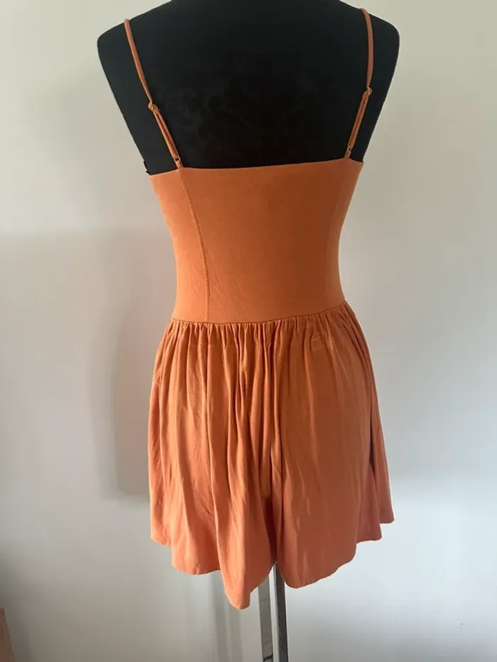 Combi short à bretelles orange - photo numéro 4