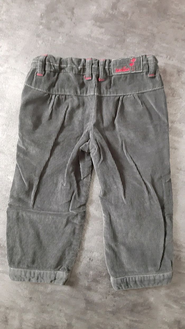 Pantacourt style velours fille réglable 100% coton - photo numéro 4