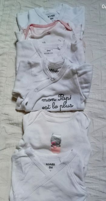 Obaibi kiabi lot bodies 0 mois chat