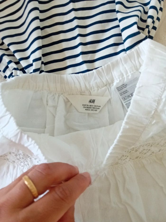 Ensemble jupe + débardeur 6/8ans H&M 🤍🌼 - photo numéro 4