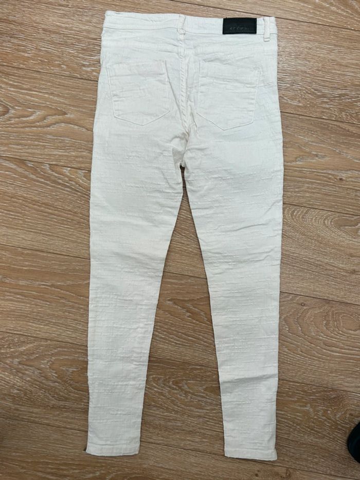 Jeans blanc kookai slim piquée fermetures chevilles - photo numéro 6