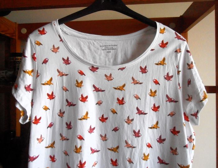 Chemise de nuit femme, coton bio, Monoprix, taille XL 42/44 - photo numéro 2