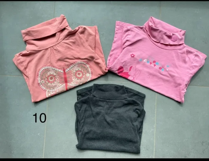 Lot sous pull col roulés fille hiver