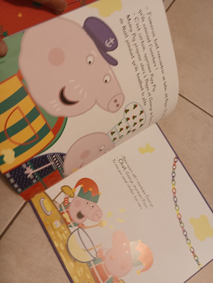 Grand livre Peppa pig peppa fête et le lutin de noel - photo numéro 4