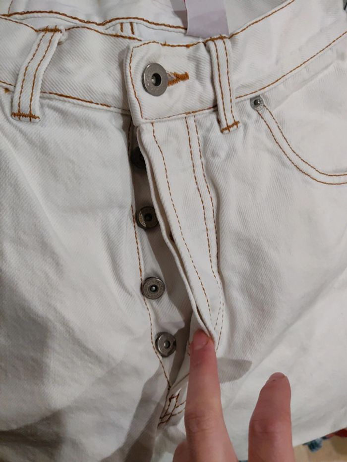 Jean Caroll blanc vintage taille haute T40 - photo numéro 5
