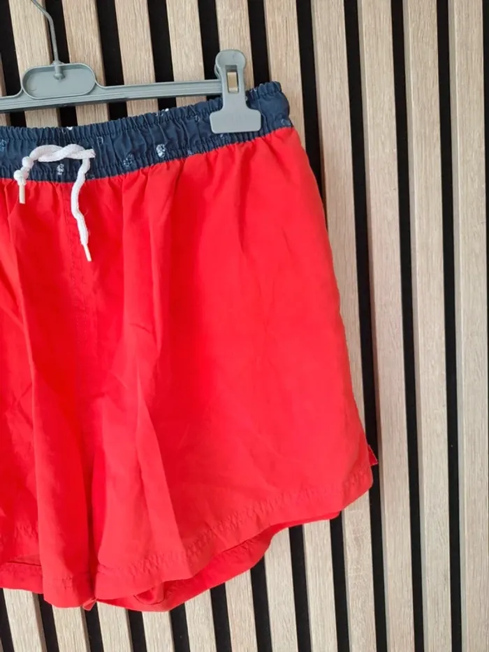 Short maillot de bain rouge orangé T L - photo numéro 3