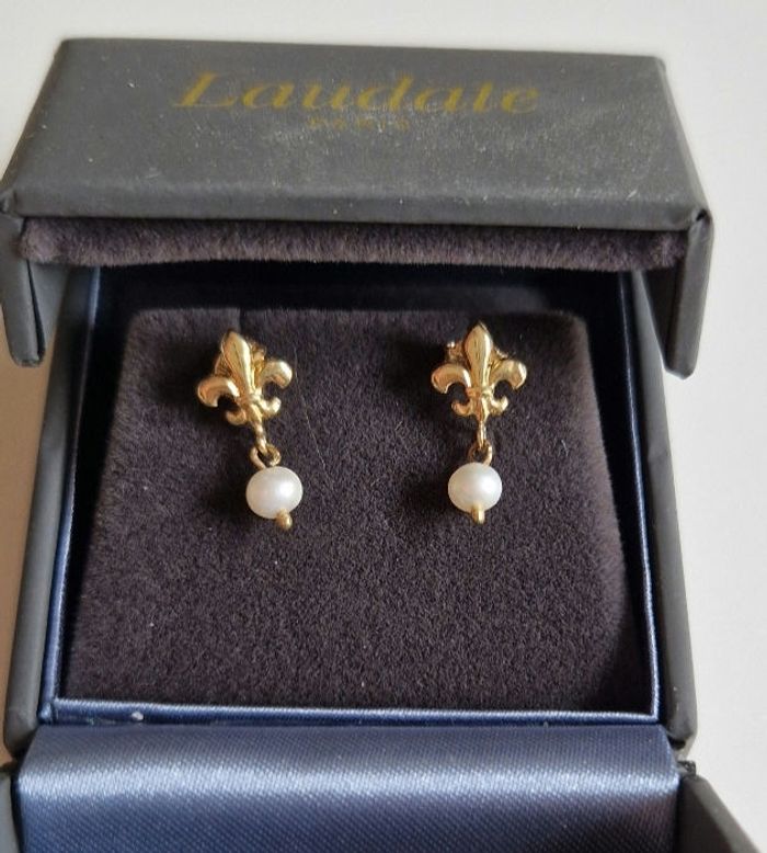 Boucles d'Oreille Or et Perles de Culture. - photo numéro 3