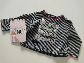 Tee shirt manches longues taille 3 mois