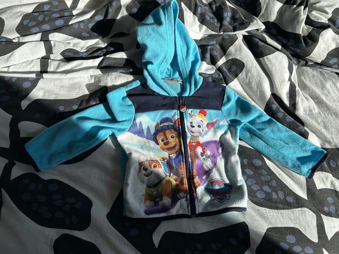 Veste polaire à zip pat patrouille 3 ans