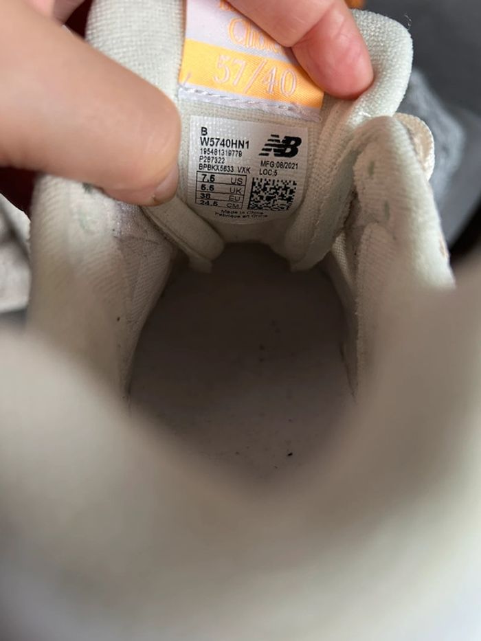 Sneakers New Balance 57/40 P. 38 beige orange - photo numéro 4