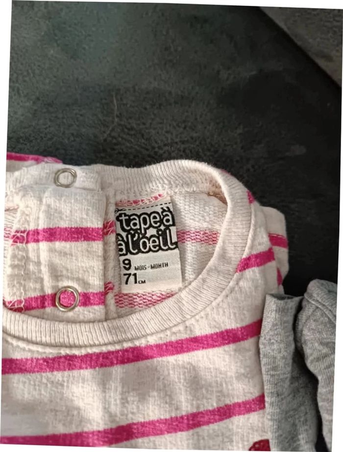 Lot de 10 tee shirt manches longues 9mois - photo numéro 5