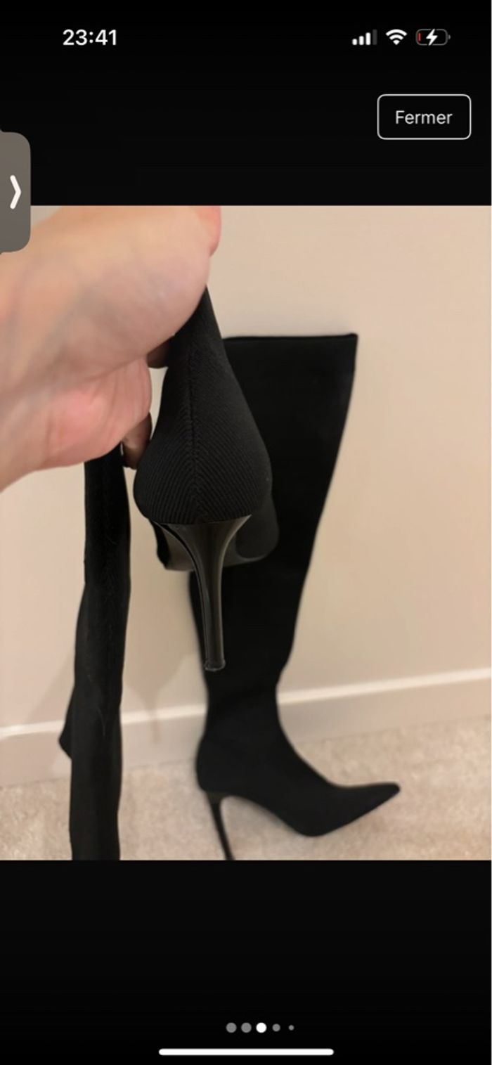 Bottes cuissardes talon aiguilles - photo numéro 3