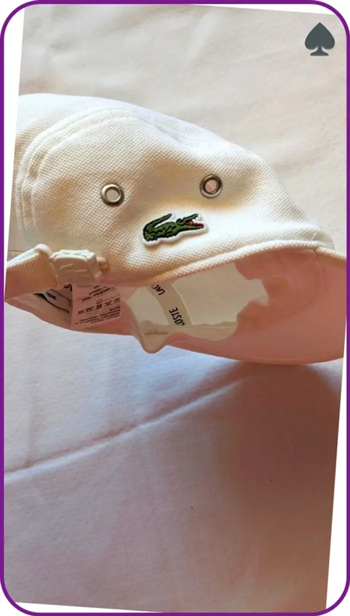 Casquette  blanche homme Lacoste S - photo numéro 6
