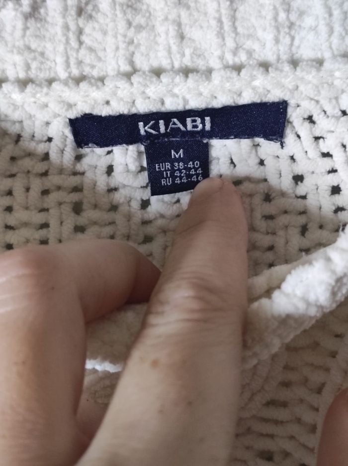 Pull tricot maille blanc kiabi - photo numéro 4