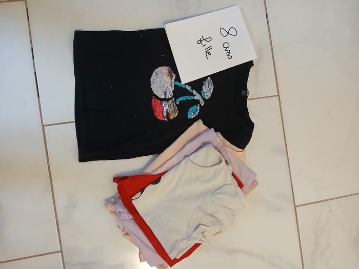 4 tee-shirt manches courtes fille 8 ans