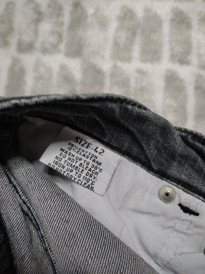 Jeans jambes évasées gris délavé stretch Georges Rech taille 42 - photo numéro 5
