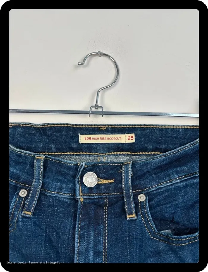 Jean Levi's Femme 725 High Rise Bootcut Marine | W25 L30 FR36 | Très Bon État | BP84 - photo numéro 3