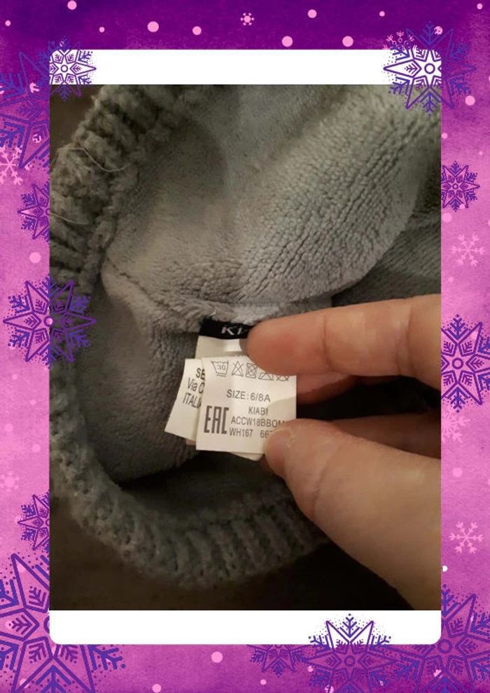 Bonnet bleu gris taille 6/8ans - photo numéro 3