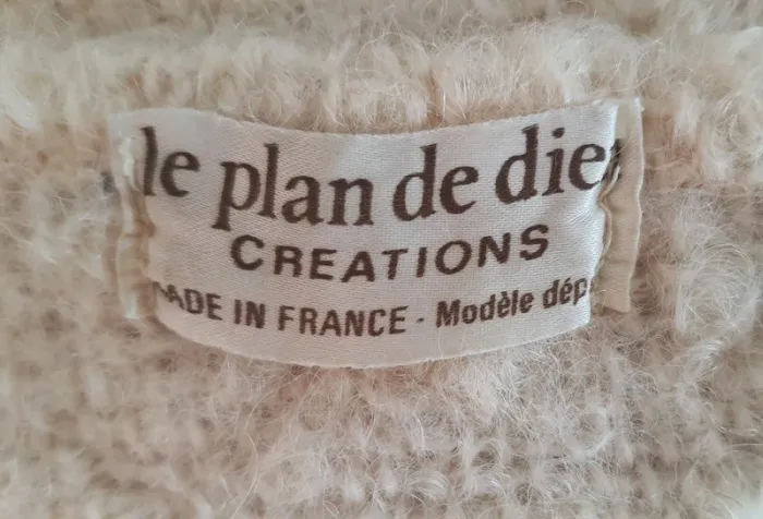 Echarpe crème femme vintage "Le plan de Dieu" - photo numéro 3