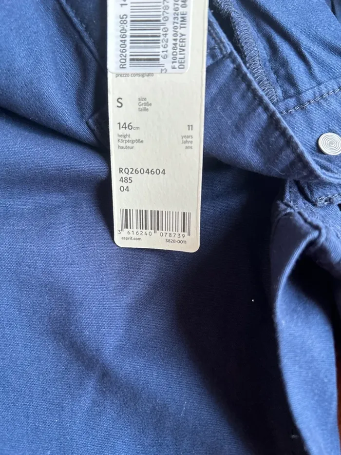 NEUF short Esprit taille 11 ans bleu marine - photo numéro 4