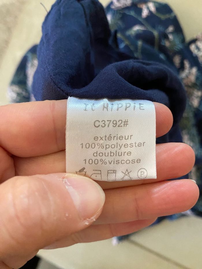 Robe d'été It Hippie bleu marine à fleurs taille S/M - photo numéro 16
