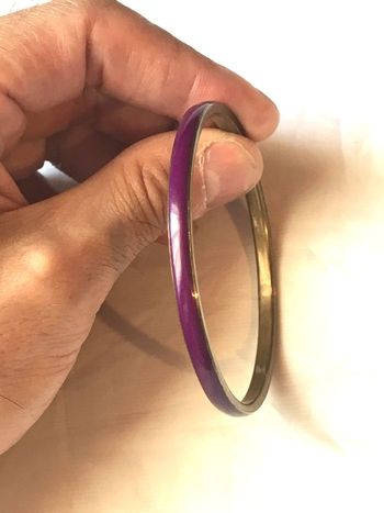 Bracelet Fin Doré Violet Bijou Doré Fantaisie Femmes