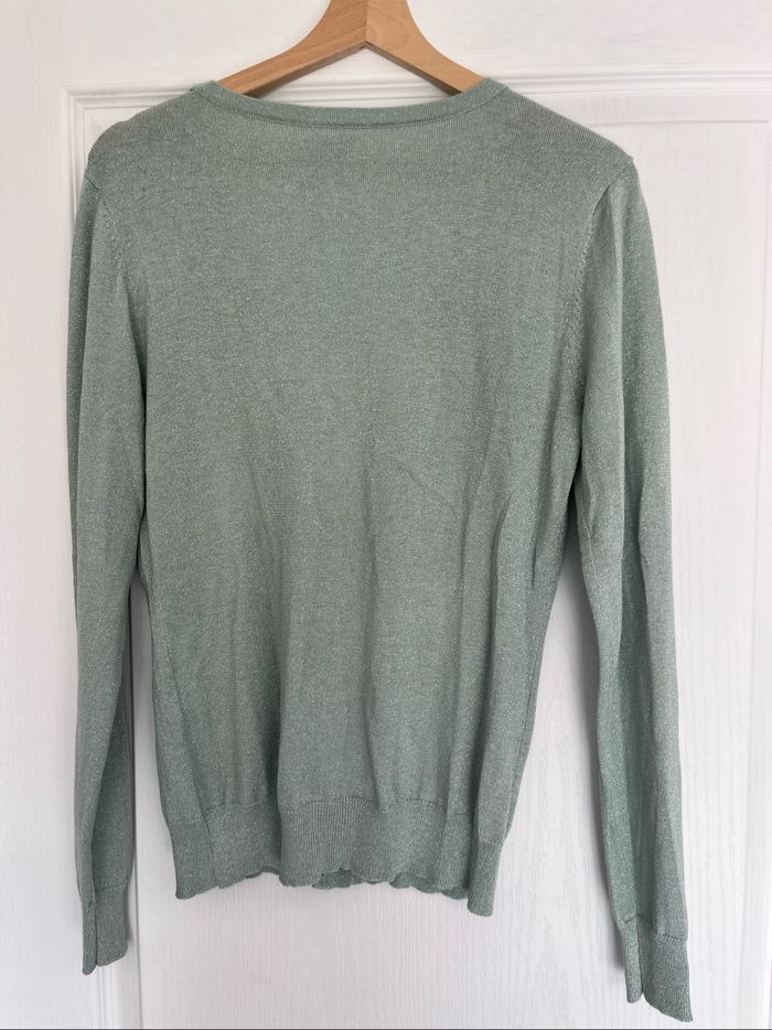 Gilet vert à paillettes - photo numéro 5