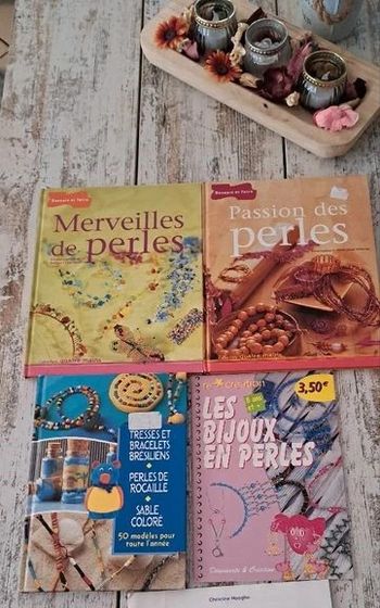 Lot 4 livres de perles